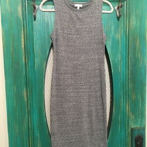 Sleeveless bodycon midi crew neck and dress